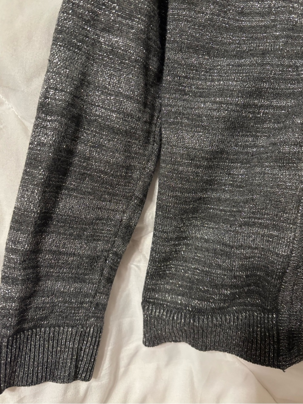 Milly Silver-Thread Gray Button Cardigan - Picture 2 of 14